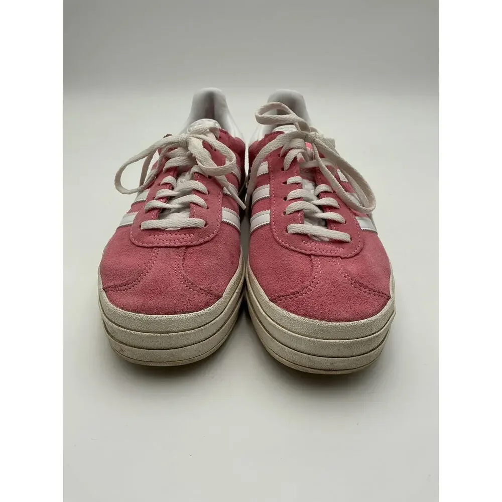 Adidas 'Gazelle' Pink Leather Bold Platform Sneaker Size 6.5 M - Picture 3 of 6